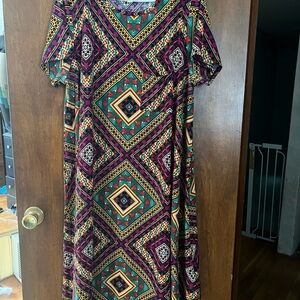 LuLaRoe Colorful Geometric Maxi Dress